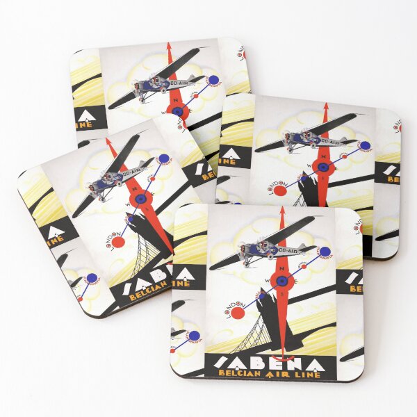 Item preview, Vintage Sabena Airline Poster | Art Deco Style Travel Print | 20th Century Aviation Art | Retro Wall Decor & Home Gift designed and sold by artofuniverse.