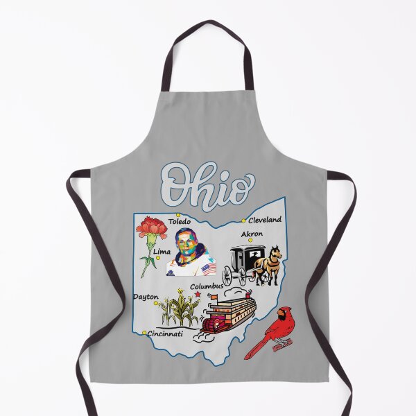 Item preview, Ohio State Landmarks & Symbols Doodle Map - Buckeye Heritage designed and sold by mashmosh.