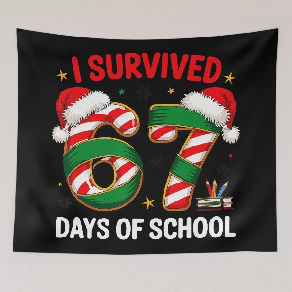 Item preview, I Survived 67 Days Of School Funny Gen Christmas  designed and sold by JEFDodsonArt.