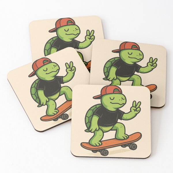 Item preview, Cool Turtle – Skateboard Turtle Rebel designed and sold by PawsGiggles.