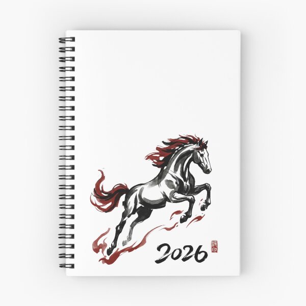 Item preview, 2026 Year of the Fire Horse - Dynamic Ink Wash Art designed and sold by xMErCUrY03x.