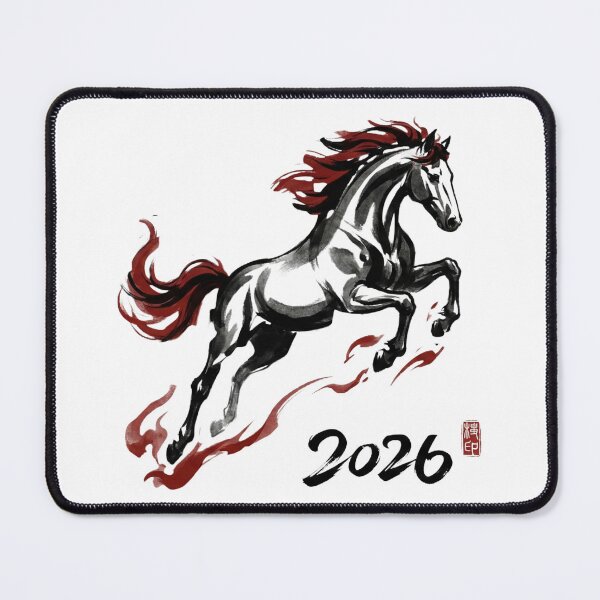 Item preview, 2026 Year of the Fire Horse - Dynamic Ink Wash Art designed and sold by xMErCUrY03x.