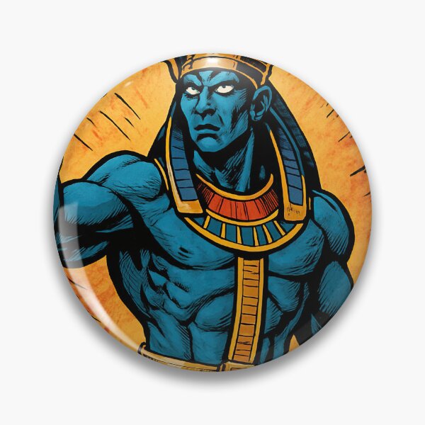 Item preview, Amun, Egyptian blue god | Comics style - Cartoon designed and sold by ComicsFactory.