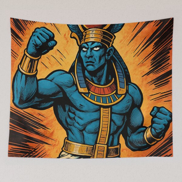 Item preview, Amun, Egyptian blue god | Comics style - Cartoon designed and sold by ComicsFactory.