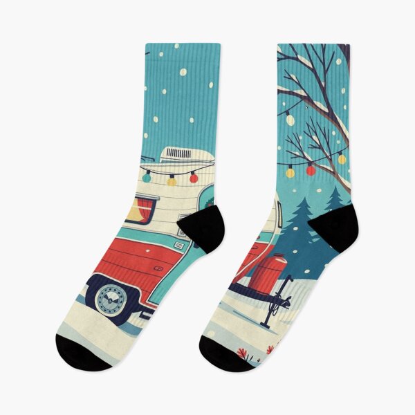 Item preview, Retro Teardrop Camper Christmas Vacation designed and sold by xArchGoDx.