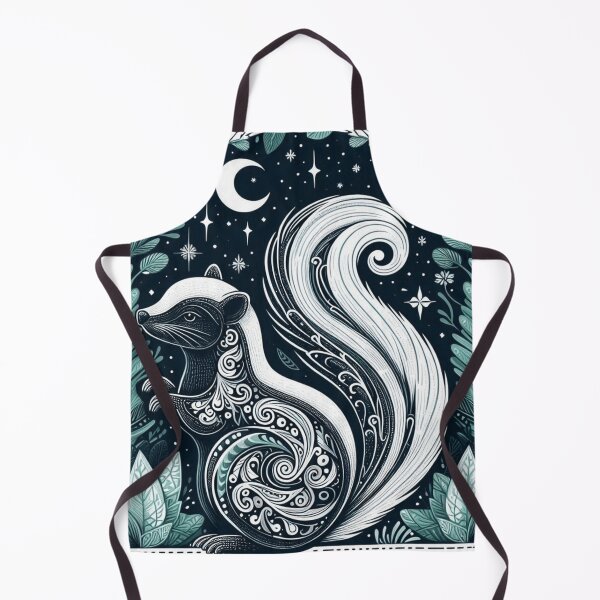 Item preview, Boho Woodland Skunk Under Crescent Moon designed and sold by BigBlueArt.