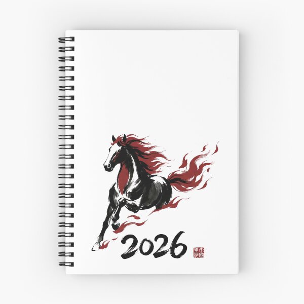 Item preview, 2026 Year of the Fire Horse - Dynamic Ink Wash Art designed and sold by xMErCUrY03x.