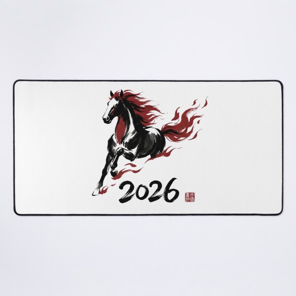 Item preview, 2026 Year of the Fire Horse - Dynamic Ink Wash Art designed and sold by xMErCUrY03x.