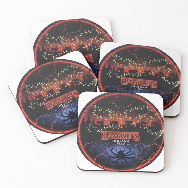 Item preview, Small Town Lights & Shadow Creature | 80s Retro Mystery Sticker designed and sold by hunainraxa.