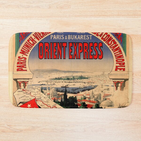 Item preview, Vintage Orient Express Poster | 1888 Winter Service Art | Luxury Train Travel | Paris to Constantinople | Historic Rail Journey designed and sold by artofuniverse.