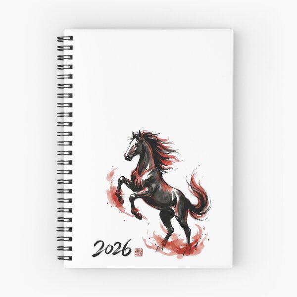 Item preview, 2026 Year of the Fire Horse - Dynamic Ink Wash Art designed and sold by xMErCUrY03x.