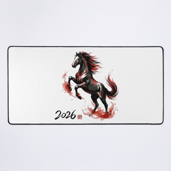 Item preview, 2026 Year of the Fire Horse - Dynamic Ink Wash Art designed and sold by xMErCUrY03x.