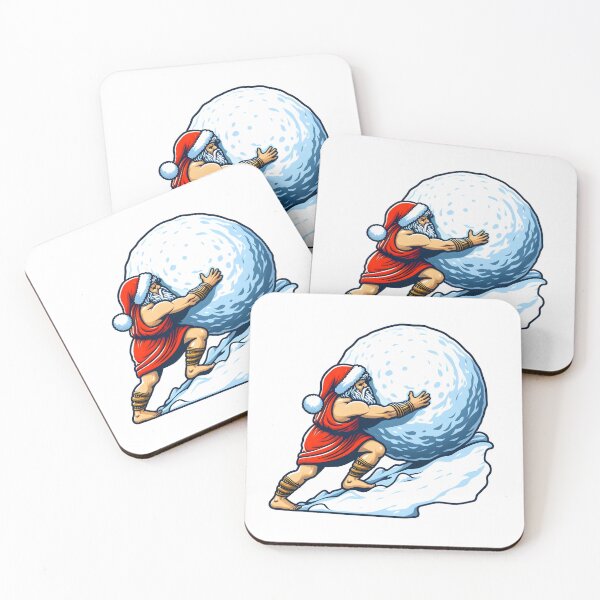 Item preview, Sisyphus Pushing Snowball - Greek Mythology Winter Task designed and sold by GREENZ0NE.