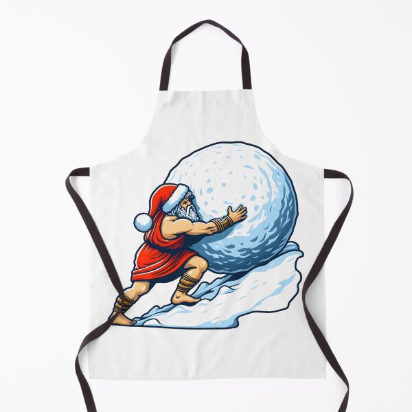 Item preview, Sisyphus Pushing Snowball - Greek Mythology Winter Task designed and sold by GREENZ0NE.
