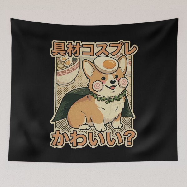 Item preview, Cute Corgi Ramen Ingredient Cosplay - Kawaii Japanese Food Dog Design designed and sold by Bongocomic.