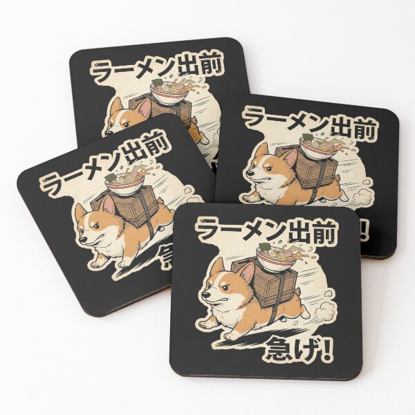 Item preview, Corgi Ramen Delivery Dog Japanese Vintage Noodle Runner - Kawaii Pet Food Service designed and sold by Bongocomic.