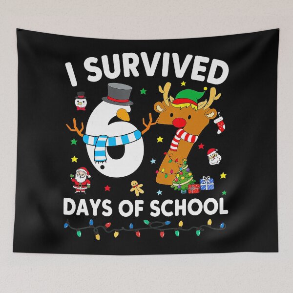 Item preview, I Survived 67 Days Of School Funny Meme Six Seven Christmas  designed and sold by JEFDodsonArt.
