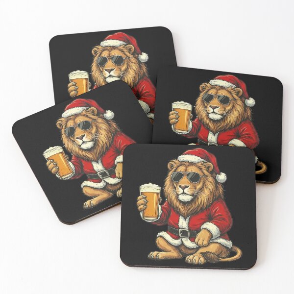 Item preview, Cool Santa Lion Beer Christmas Holiday Party designed and sold by k3rstman1.