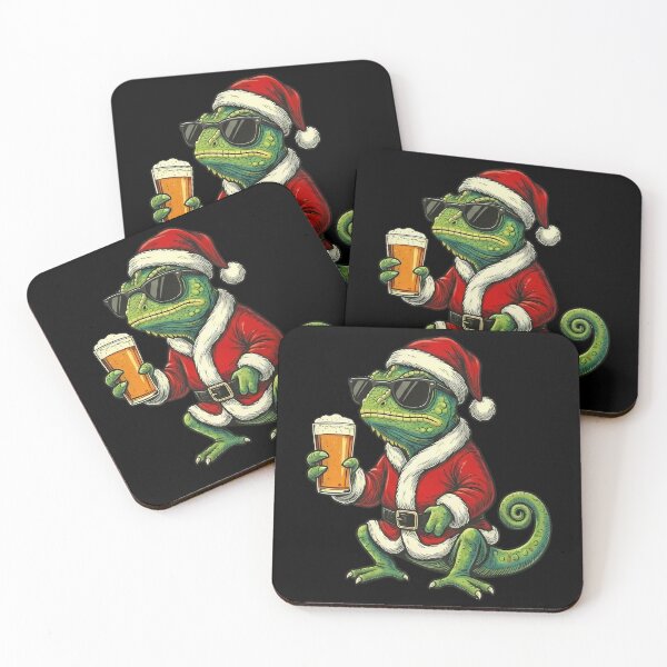 Item preview, Cool Chameleon Santa Shades Beer Christmas Party designed and sold by k3rstman1.