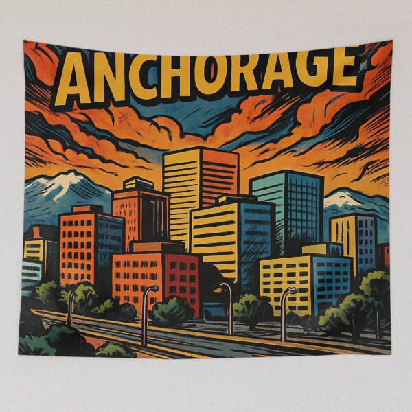 Item preview, Anchorage, city | Comics style - Cartoon designed and sold by ComicsFactory.