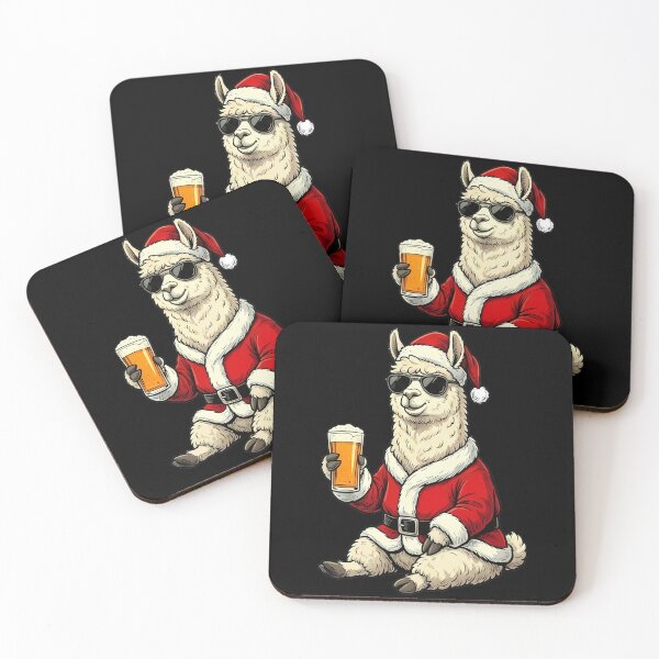 Item preview, Cool Santa Llama Drinking Beer Christmas designed and sold by k3rstman1.