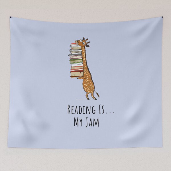Item preview, Funny Giraffe Holding a Stack of Books - Reading Is My Jam - Book Lover Gift, Phones Cases And Other Gift designed and sold by MemWear.