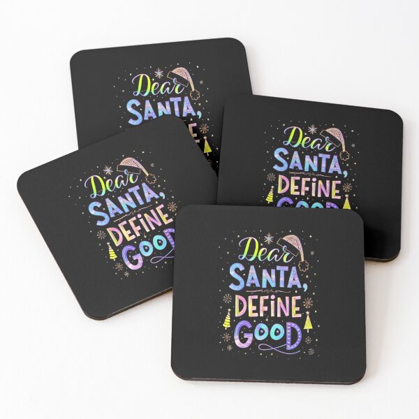Item preview, Dear Santa Define Good — Holographic Christmas Quote designed and sold by creativerooney.