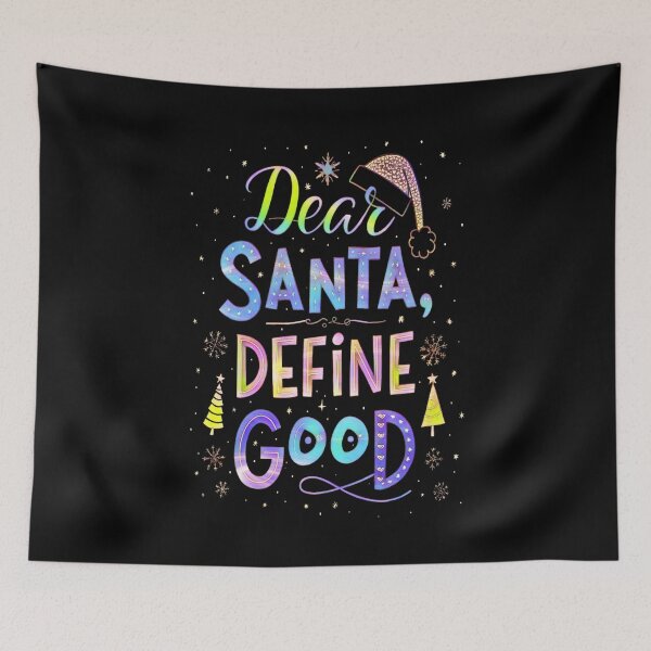 Item preview, Dear Santa Define Good — Holographic Christmas Quote designed and sold by creativerooney.