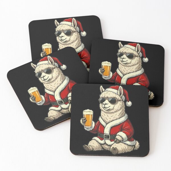 Item preview, Funny Santa Llama Drinking Beer Christmas designed and sold by k3rstman1.