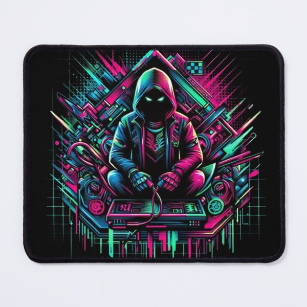 Artikelvorschau, Neon Hacker – Cyberpunk-Technikkrieger mit Kapuze entworfen und verkauft von Dogandesighn.