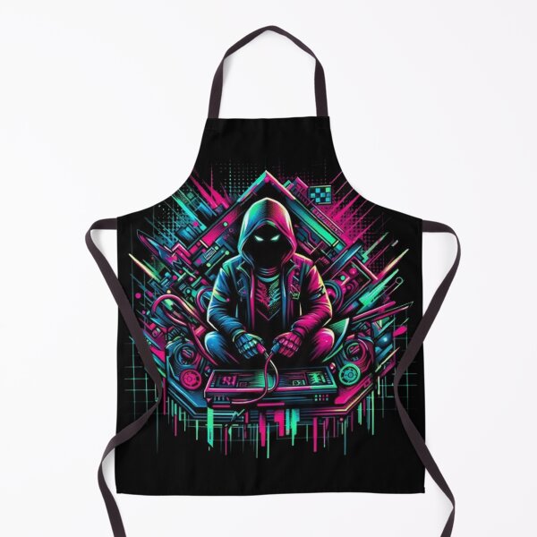 Artikelvorschau, Neon Hacker – Cyberpunk-Technikkrieger mit Kapuze entworfen und verkauft von Dogandesighn.