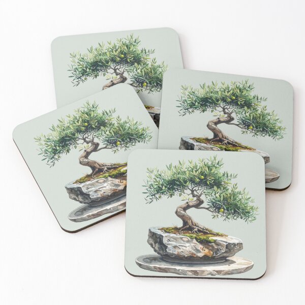 Item preview, Olive bonsai on a stone slab designed and sold by LiskoDesign.