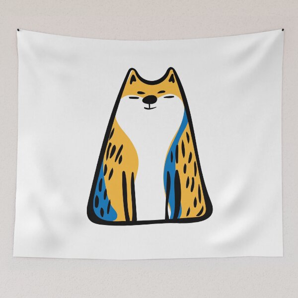 Item preview, Smiling Shiba Doodle Dog designed and sold by DoodleMoodSpace.