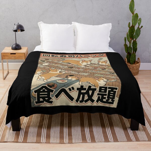 Item preview, Kaiten Sushi Corgi Chaos - All You Can Eat Dog Funny Retro Japanese Art designed and sold by Bongocomic.
