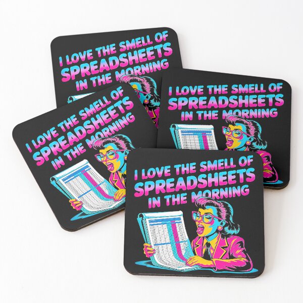 Item preview, Neon Spreadsheet Lover Retro Office Humor Design designed and sold by Amanda's Factory.