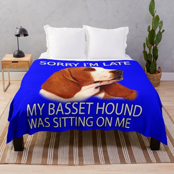Item preview, Bassett Hound Owner Sorry I'm Late My Bassett Hound Was Sitting On Me designed and sold by fantasticdesign.