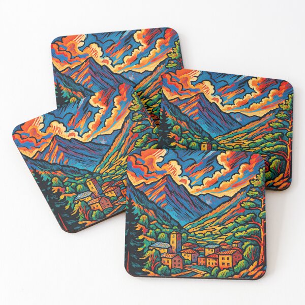 Item preview, Andorra landscape | Comics style - Cartoon designed and sold by ComicsFactory.