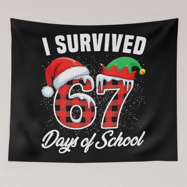 Artikelvorschau, Ich habe 67 Schultage überlebt. Sechs Sieben Lehrer Schüler Weihnachten entworfen und verkauft von JEFDodsonArt.