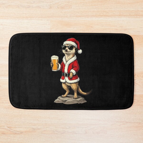 Item preview, Meerkat Santa Sunglasses Beer Christmas Holiday designed and sold by k3rstman1.