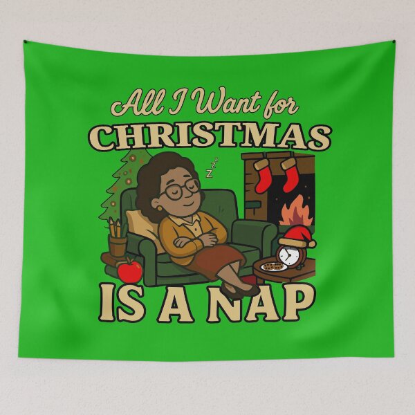 Item preview, All I Want For Christmas Is A Nap | Cozy Teacher Holiday Design designed and sold by XenoFinalDawn Shop.