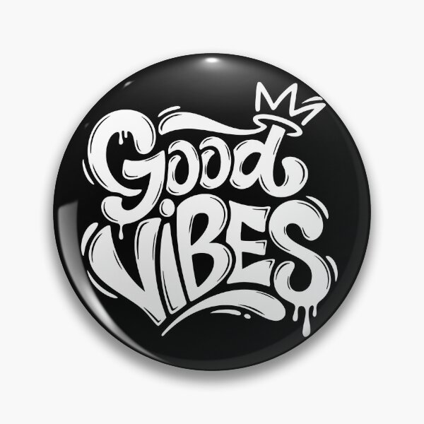 Item preview, Graffiti-Style “Good Vibes” Typography with Crown Vector Illustration designed and sold by StoreXlk.