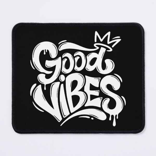 Item preview, Graffiti-Style “Good Vibes” Typography with Crown Vector Illustration designed and sold by StoreXlk.