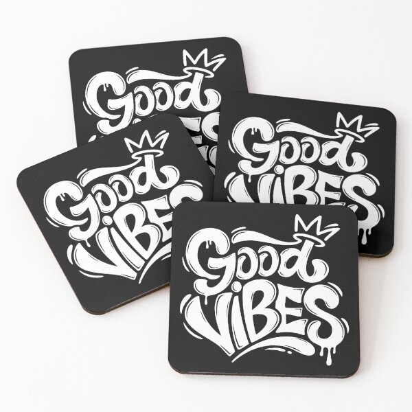 Item preview, Graffiti-Style “Good Vibes” Typography with Crown Vector Illustration designed and sold by StoreXlk.