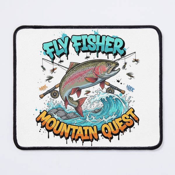 Item preview, Fly Fisher Graffiti with Rainbow Trout designed and sold by newvisionart191.