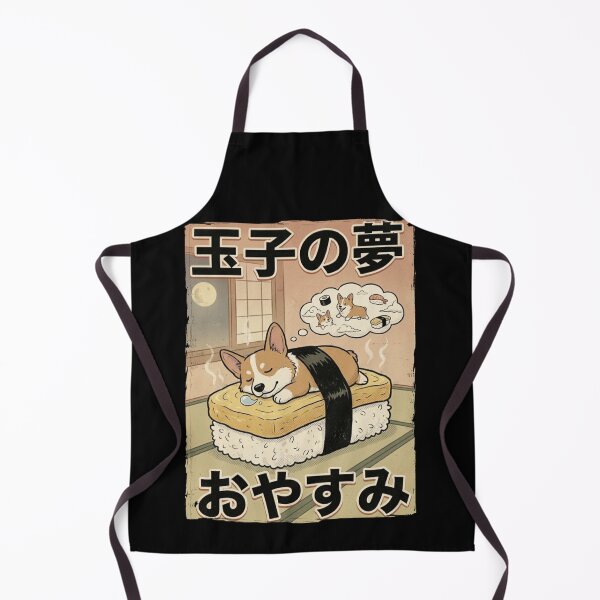 Item preview, Cute Corgi Sushi Dream: Tamago Oyasumi Japanese Dog Art designed and sold by Bongocomic.