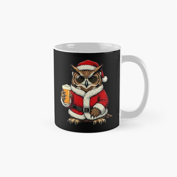 Item preview, Cool Santa Owl Christmas Beer Lover designed and sold by k3rstman1.