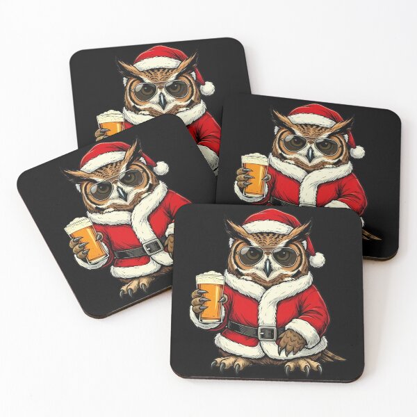 Item preview, Cool Santa Owl Christmas Beer Lover designed and sold by k3rstman1.