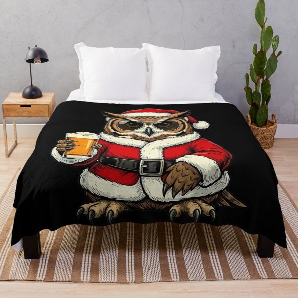 Item preview, Cool Santa Owl Christmas Beer Lover designed and sold by k3rstman1.