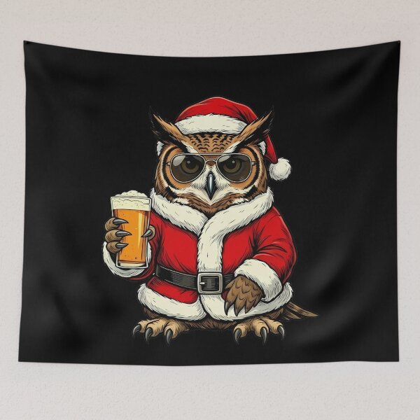 Item preview, Cool Santa Owl Christmas Beer Lover designed and sold by k3rstman1.