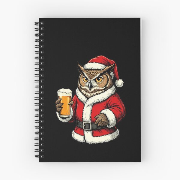 Item preview, Festive Santa Owl Drinking Beer Christmas designed and sold by k3rstman1.